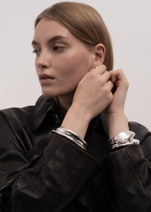 Écume de Mer Bangle - Silver Plated