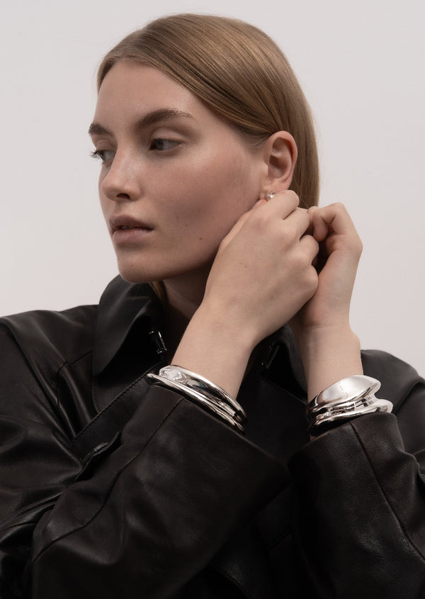 Écume de Mer Petit Bangle - Silver Plated