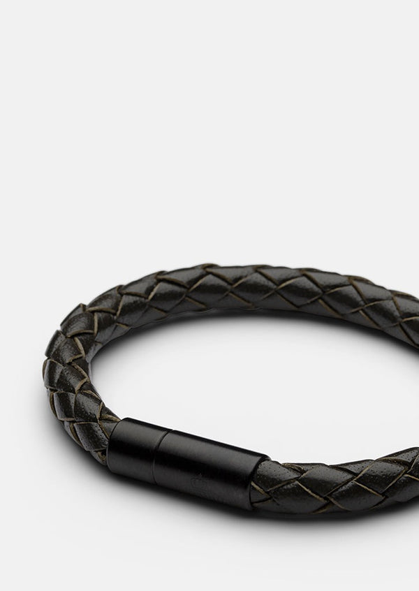 Leather Bracelet - Titan Black / Dark Brown