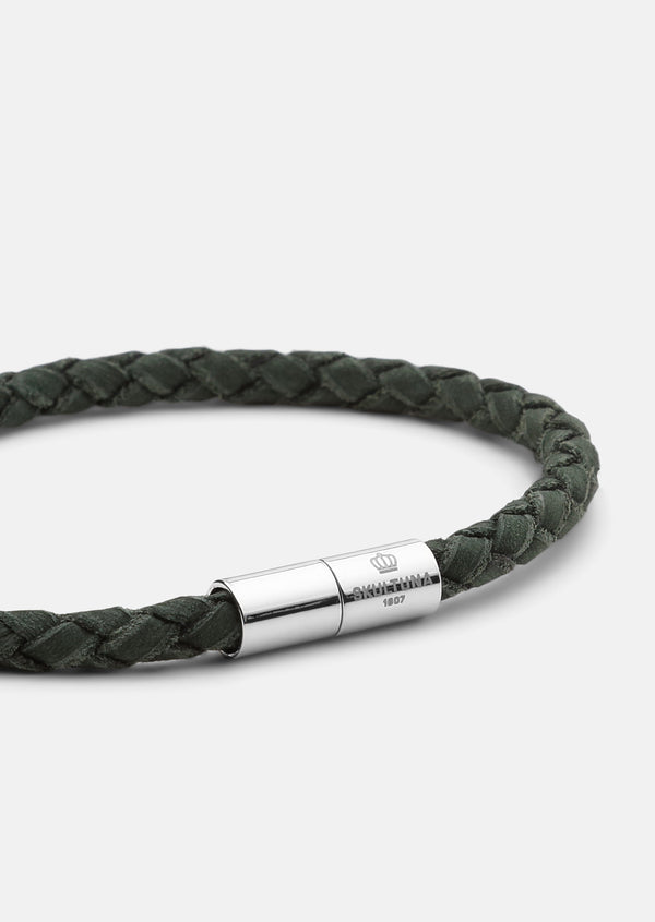 Suede Bracelet – Dark Green / One Row