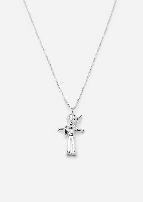 Le Petit Prince x Skultuna – Lille Prinsen med räv Necklace - Silver Plated