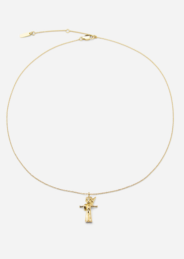 Le Petit Prince x Skultuna – Lille Prinsen med räv Necklace - Gold Plated