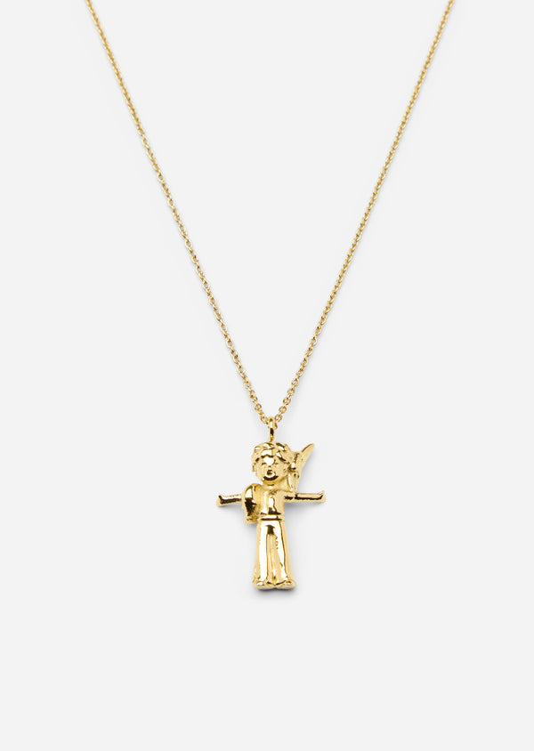 Le Petit Prince x Skultuna – Lille Prinsen med räv Necklace - Gold Plated