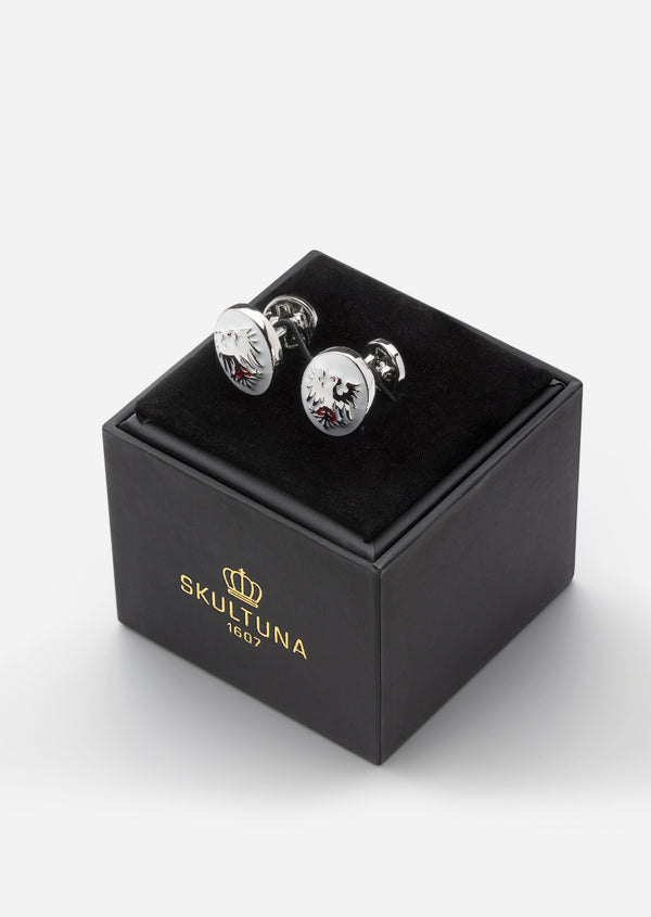 Klercker x Skultuna Manschettknappar - Södermanland - Silver plated