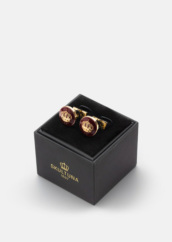 Skultuna Crown Manschettknappar - Burgundy
