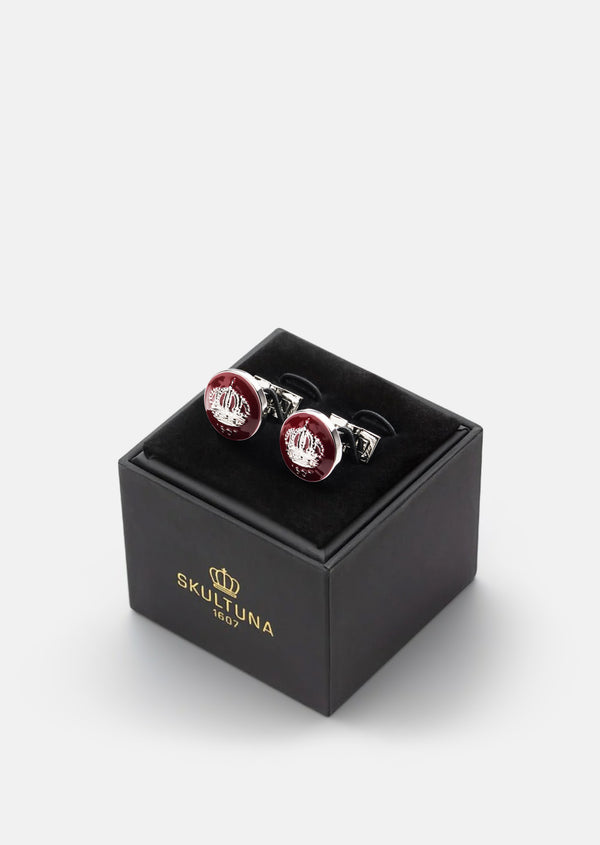 Skultuna Crown Cufflinks - Burgundy