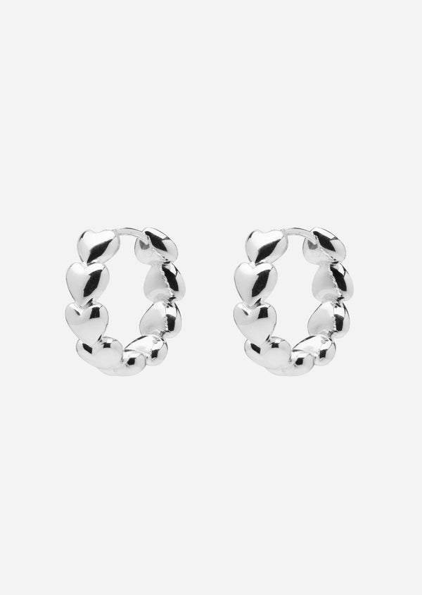 Mille Coeurs Hoops - Sterling Silver
