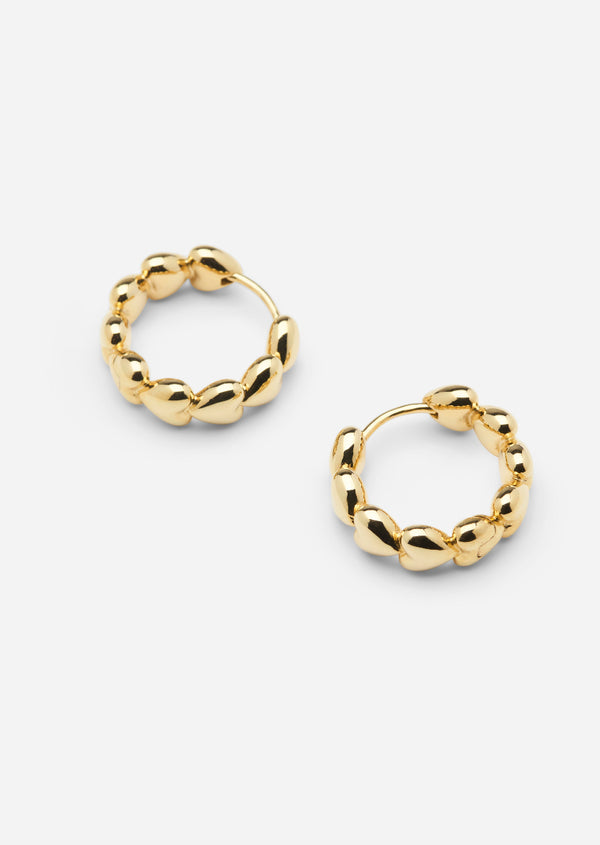 Mile Coeurs Hoops - Gold Vermeil