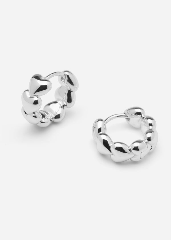 Mille Coeurs Petit Hoops - Sterling Silver