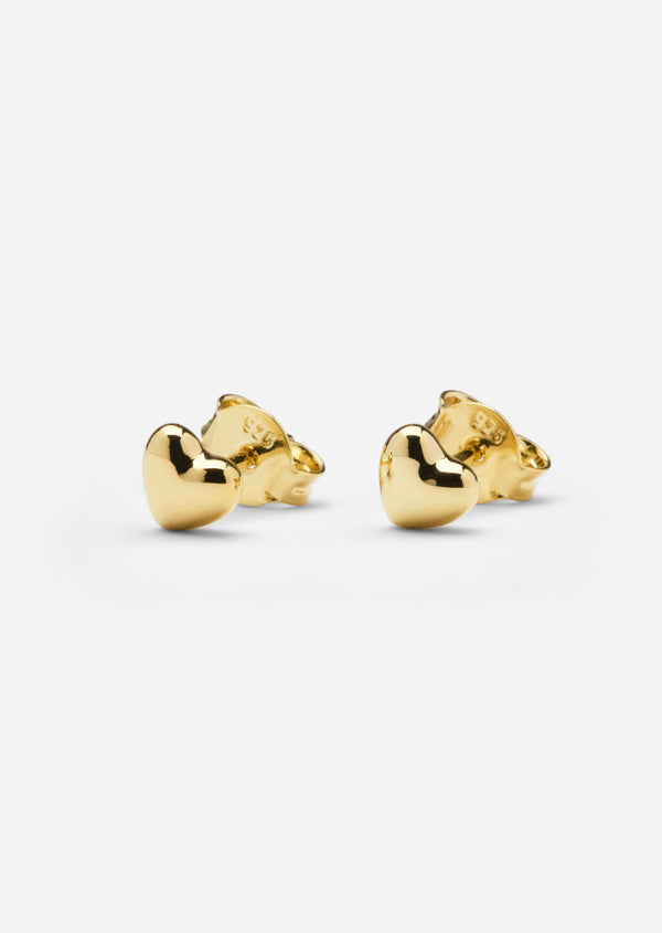 Heart Petit Studs - Gold Vermeil