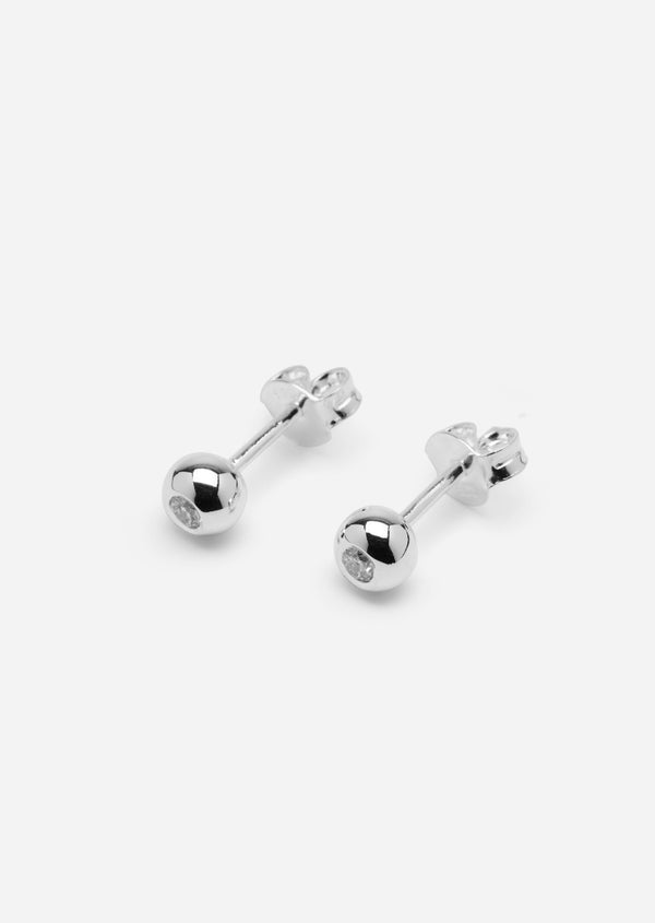 Météorite Diamond Studs - Sterling Silver