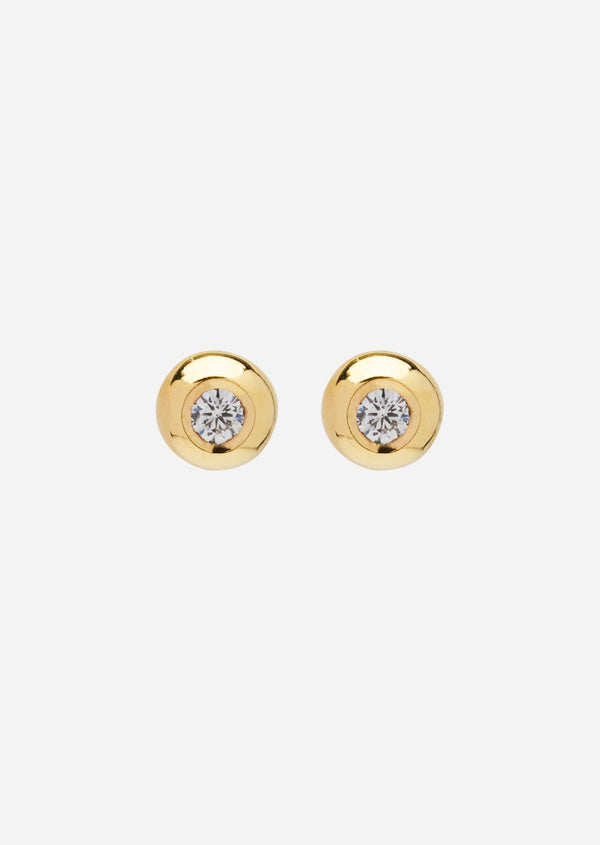 Météorite Diamond Studs - Gold Vermeil