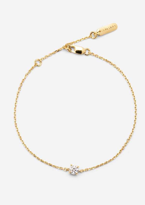 Solitaire Bracelet - Gold Vermeil