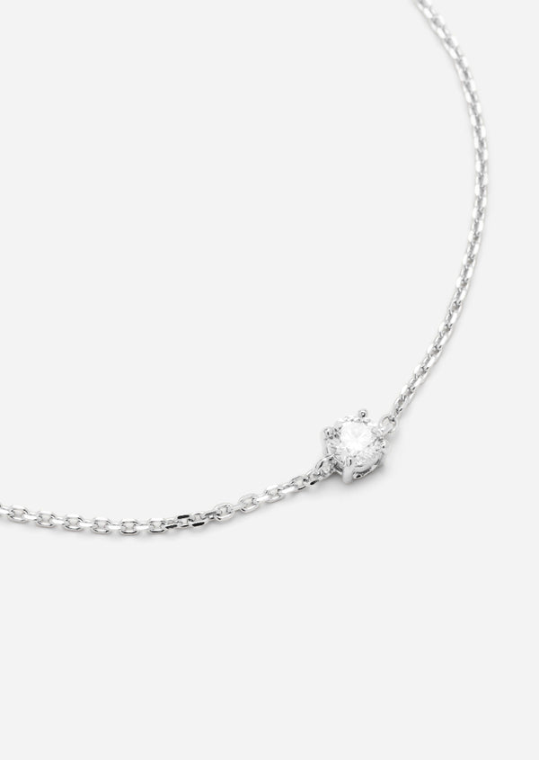 Solitaire Bracelet - Sterling Silver