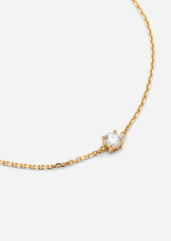 Solitaire Bracelet - Gold Vermeil
