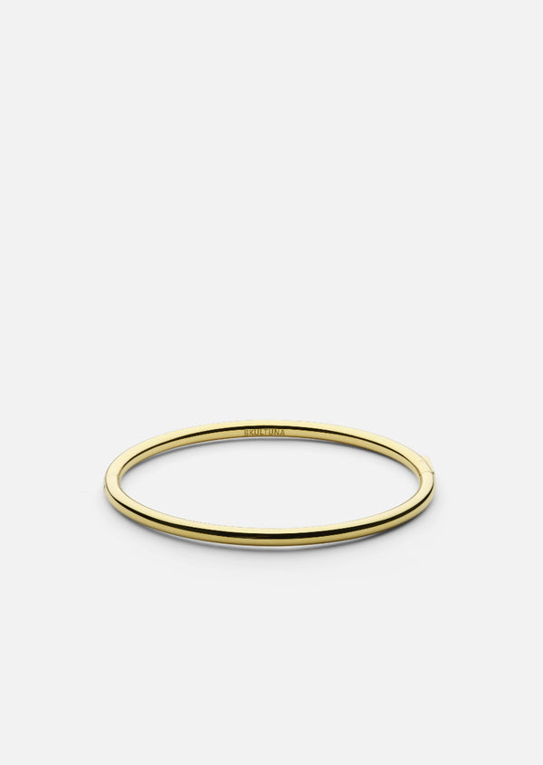 Simplicity Plain Bangle - Gold Plated