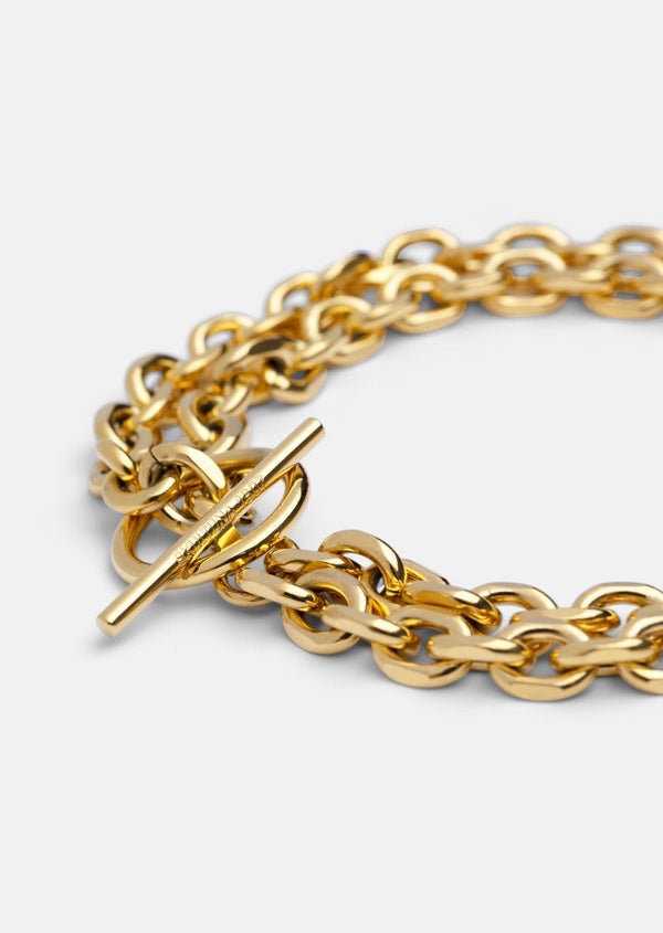 Unité Double Chain Bracelet – Gold Plated