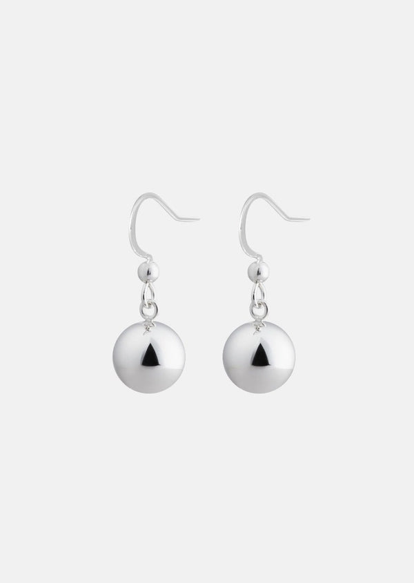 Ball Drop Earring - Silver Plated