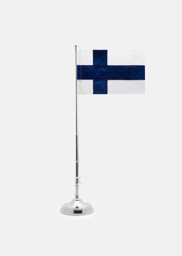 Flaggstång Klassisk Finland - Försilvrad