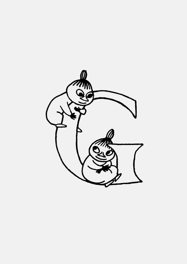 Moomin Alphabet Earring - Gold Plated - G