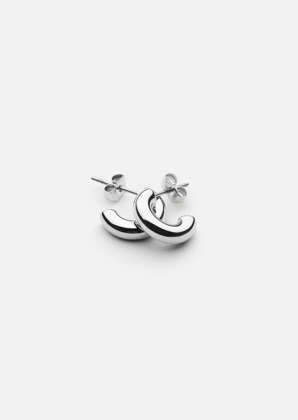 Simplicity Plain Huggies - Silver Plated