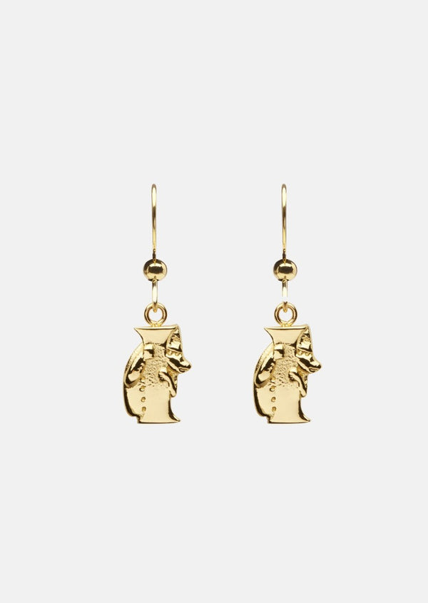 Moomin Alphabet Earring - Gold Plated - I