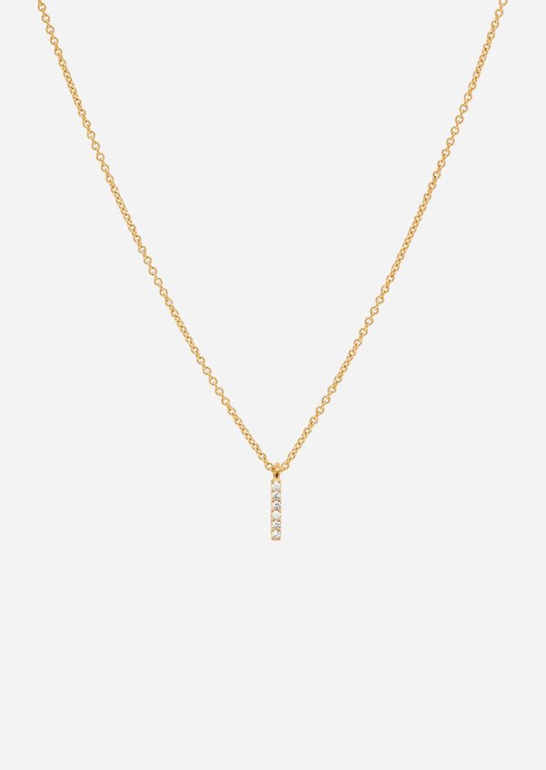 Pavé Letter - Gold Vermeil - I