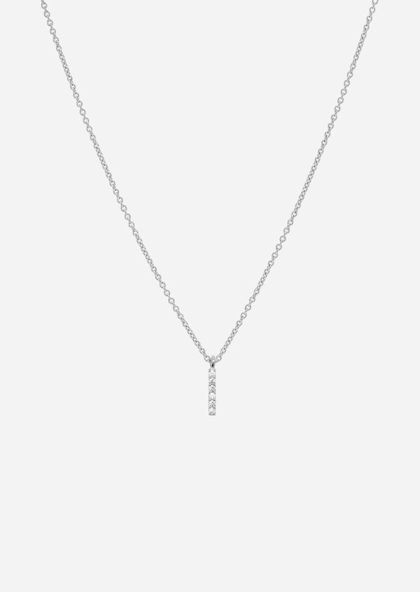Pavé Letter - Sterling Silver - I