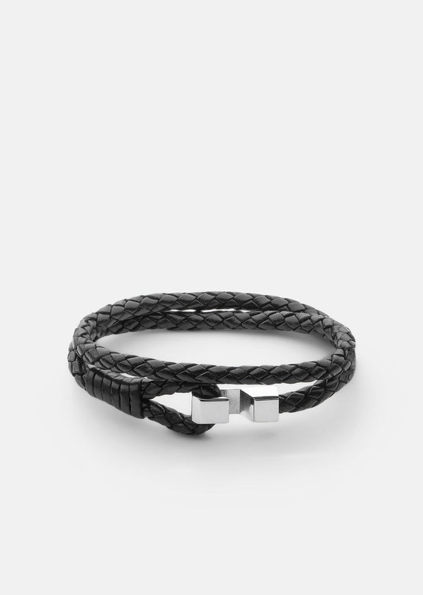 Hook Leather Bracelet - Black