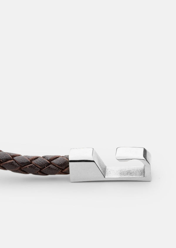 Hook Leather Bracelet - Dark Brown