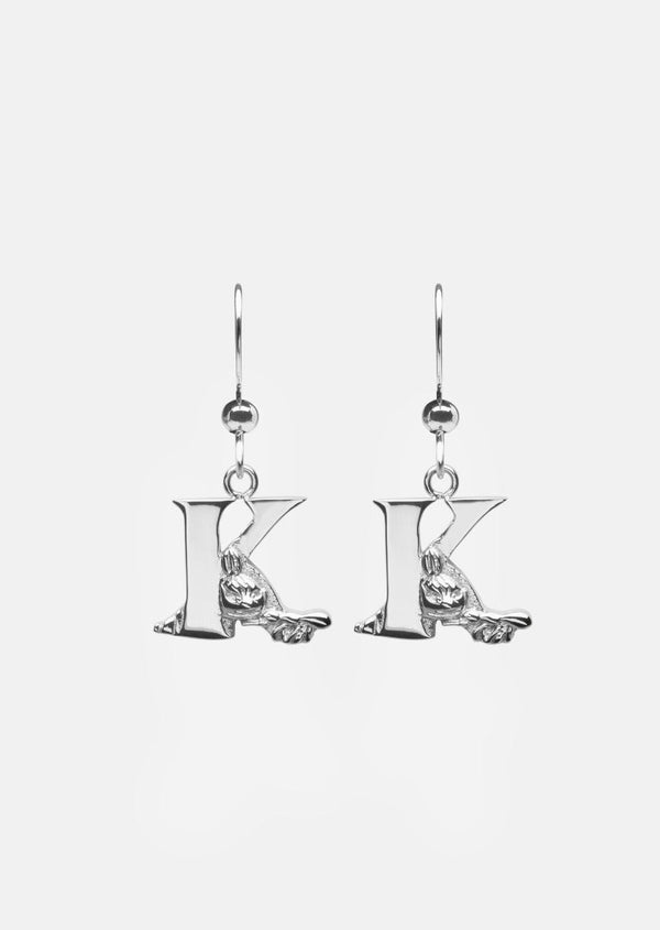 Moomin Alphabet Earring - Silver Plated - K