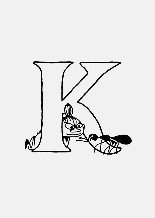 Moomin Alphabet - Silver Plated - K