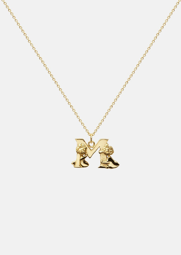 Moomin Alphabet - Gold Plated - M