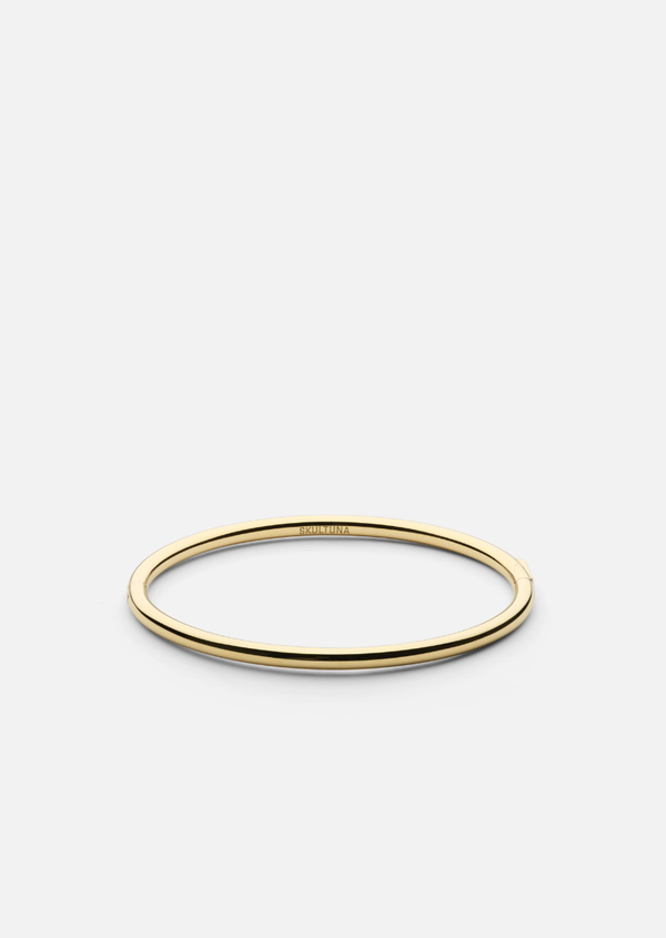 Simplicity Plain Bangle - Gold Plated