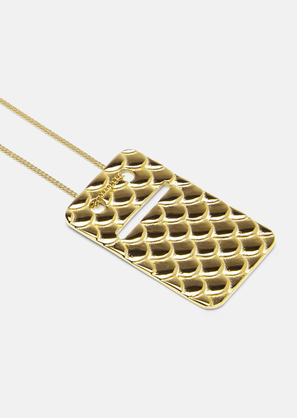 Engravable Pendant design Thomas Sandell - Gold Plated - Scale