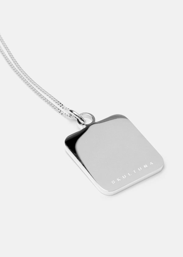 Engravable Pendant design Thomas Sandell - Silver Plated - Square