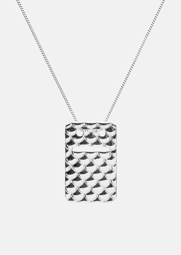 Engravable Pendant design Thomas Sandell - Silver Plated - Scale