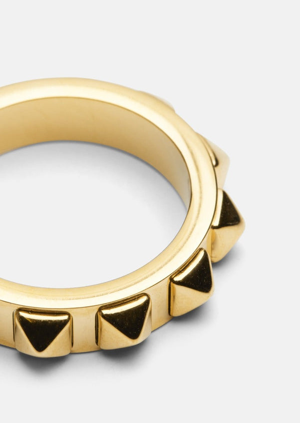 Rivets Ring – Gold Plated
