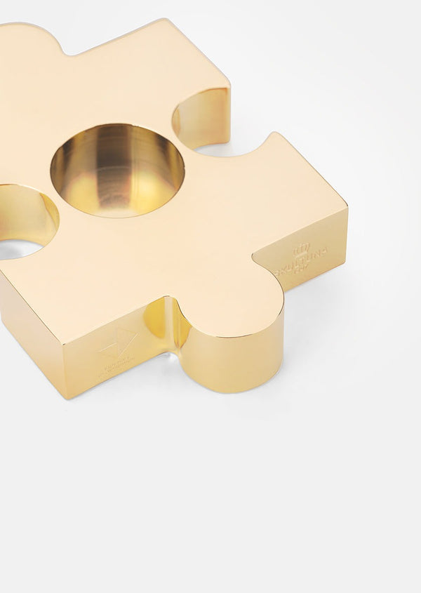 PPG Puzzle candle holder - Gold Plated
