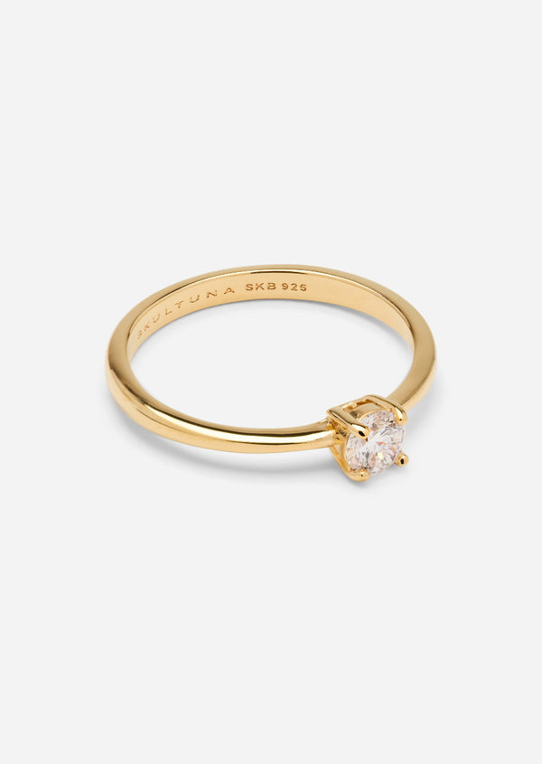 Solitaire Ring - Gold Vermeil