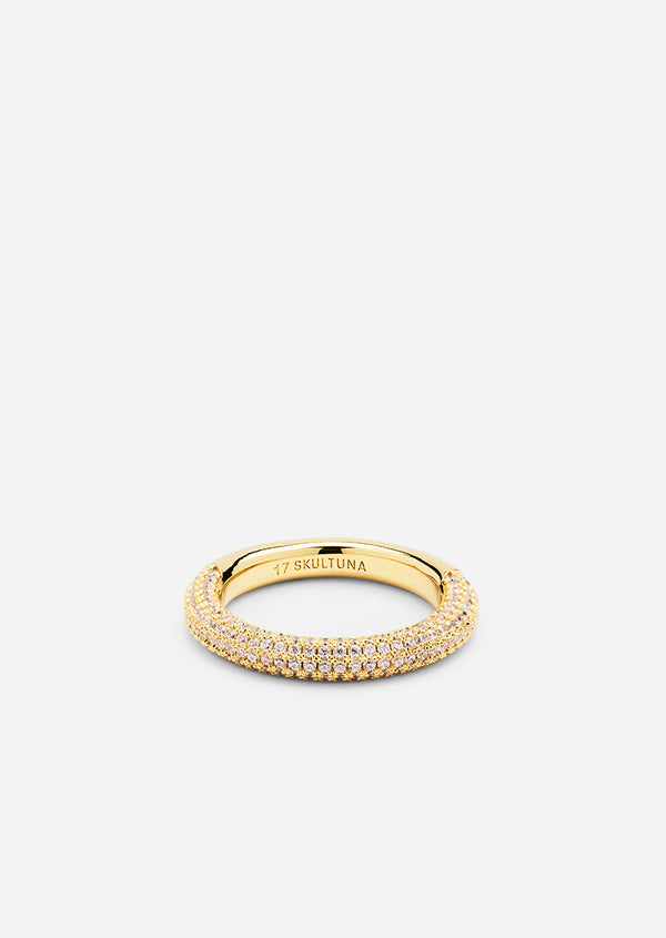 Simplicity Pavé Ring – Vergoldet