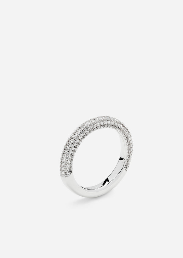 Simplicity Pavé Ring - Silver Plated