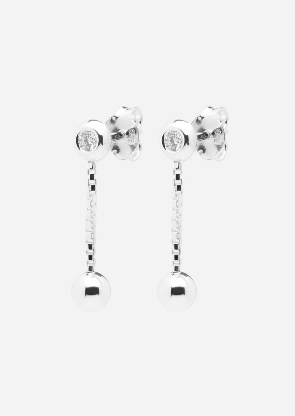 Météorite Diamond Earrings - Sterling Silver