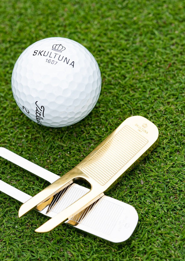 Divot Tool Gold Plated & Titleist Pro V1