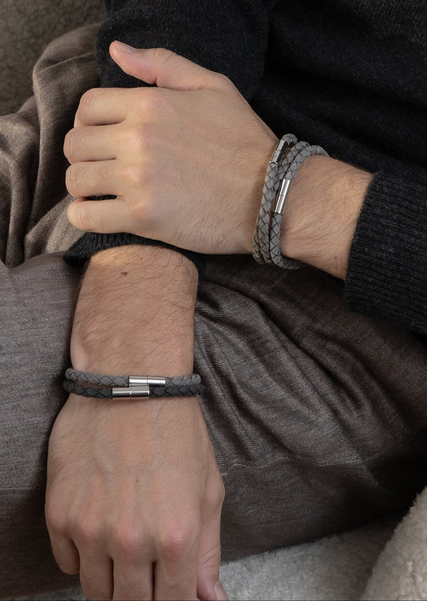 Suede Bracelet – Grey / One Row