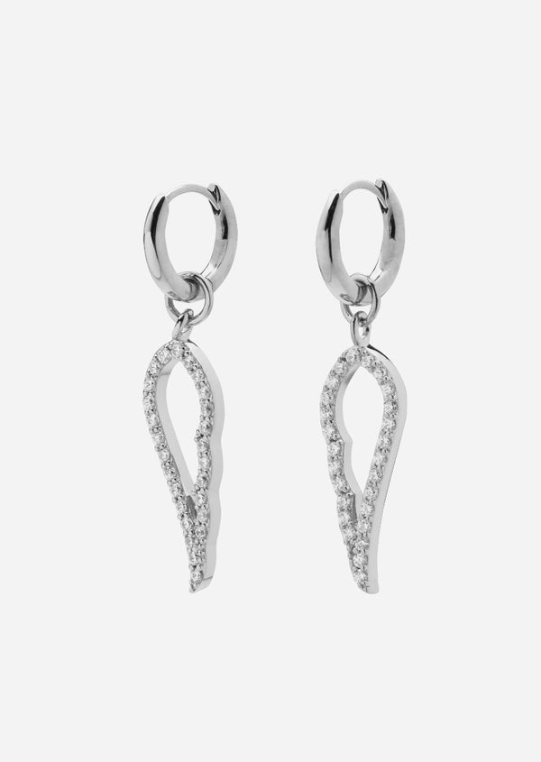 Pavé Series - Angel Wings Earrings – Sterling Silver