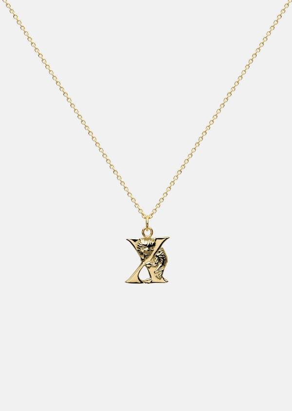 Moomin Alphabet - Gold Plated - X