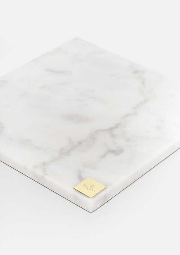 Carrara Marble Plate Small - White 
