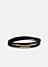 Leather Bracelet Thin - Gold plated / Black