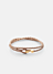 Hook leather Bracelet Thin Gold plated - Natural